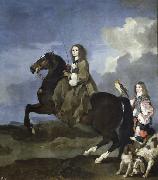 Bourdon, Sebastien, Queen Christina of Sweden on Horseback